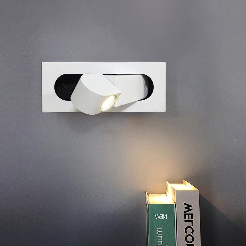 Modern Rectangular Aluminum Adjustable LED Wall Sconce - Recessed 1-Light - Image 7