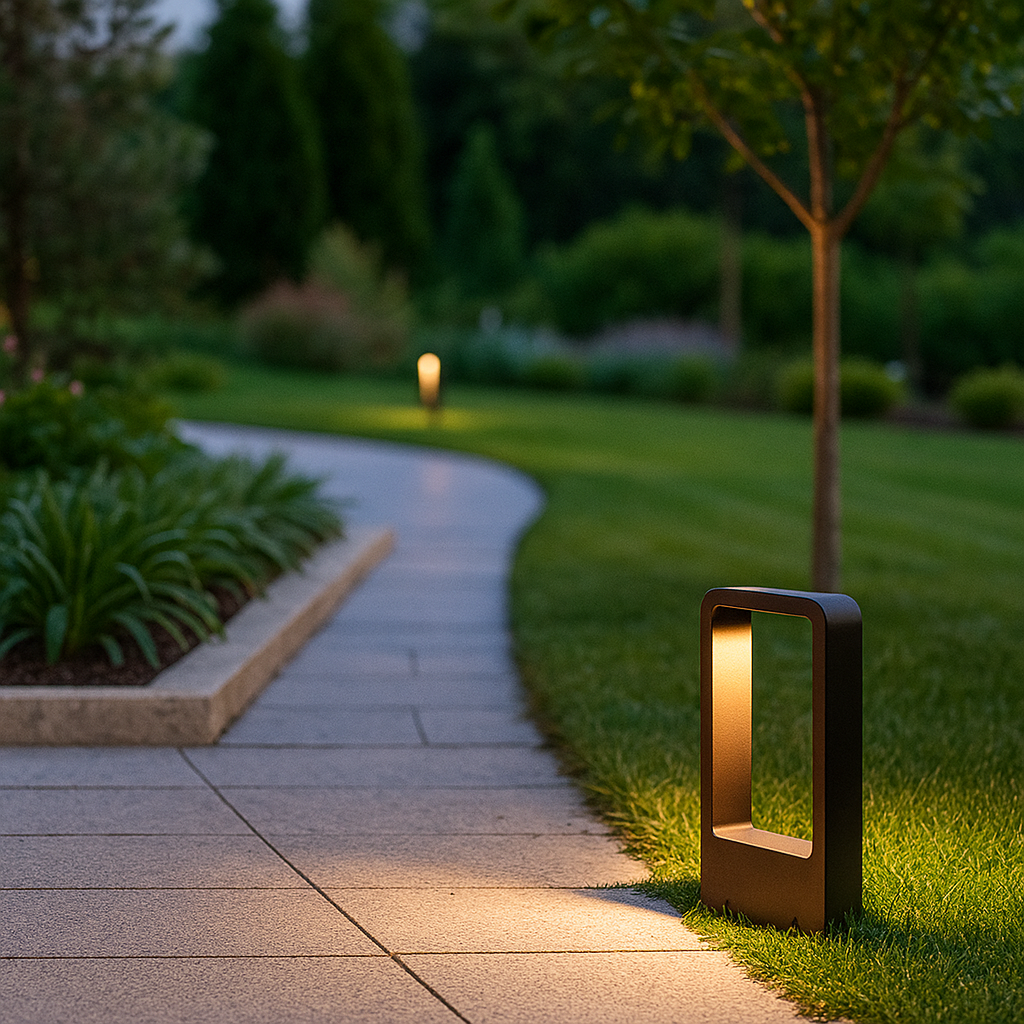 Modern Rectangular Black LED Pathway Light - Outdoor Garden Lamp - Image 2