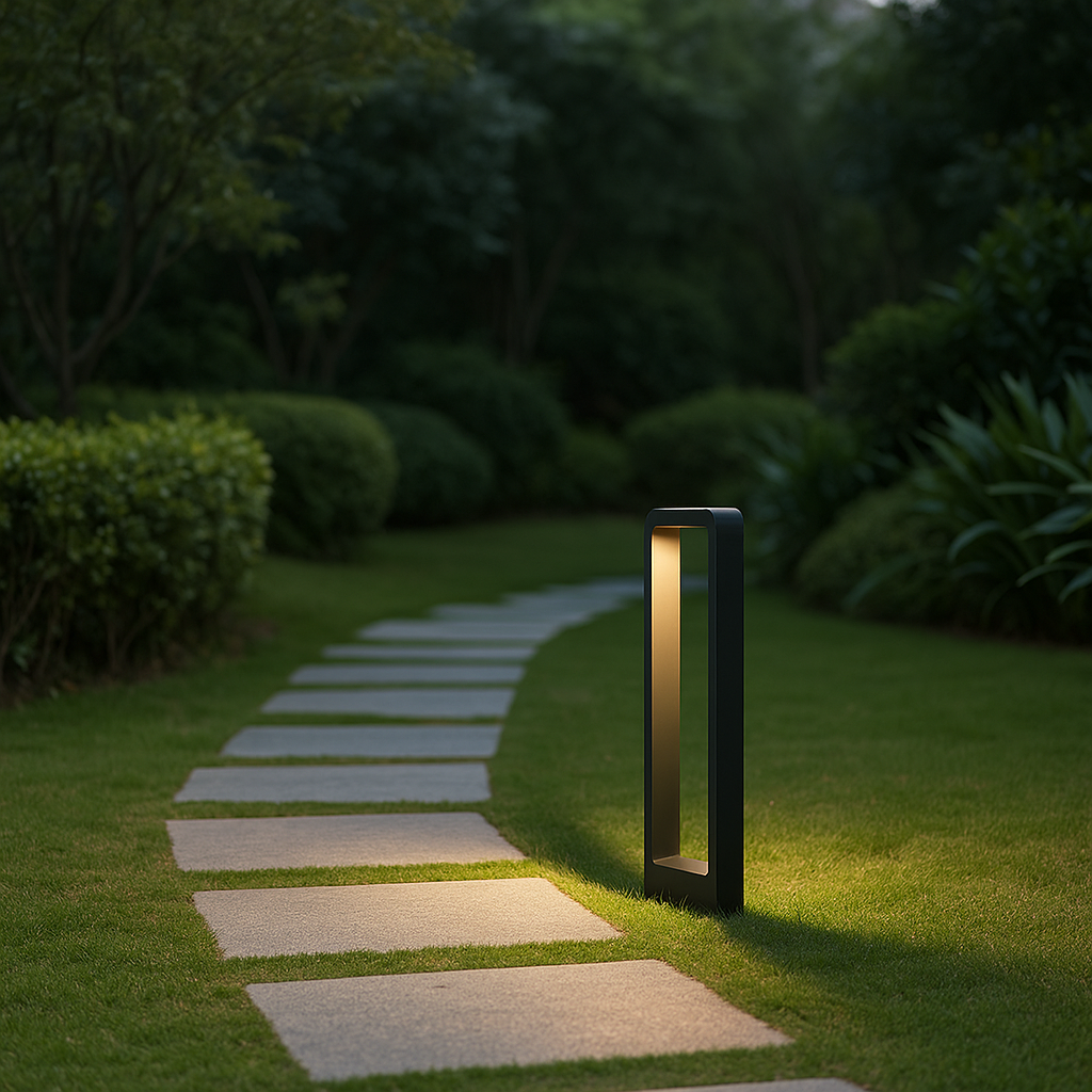 Modern Rectangular Black LED Pathway Light - Outdoor Garden Lamp - Image 3