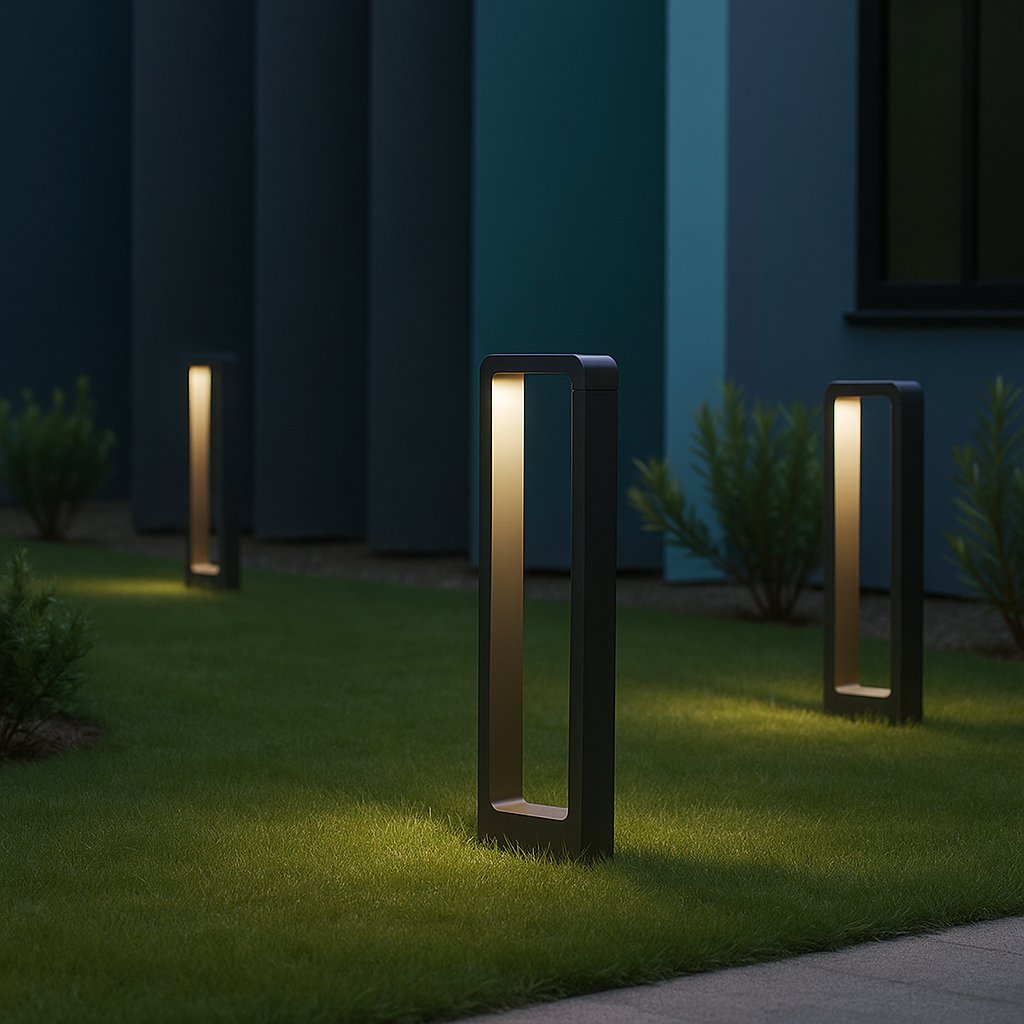 Modern Rectangular Black LED Pathway Light - Outdoor Garden Lamp - Image 4