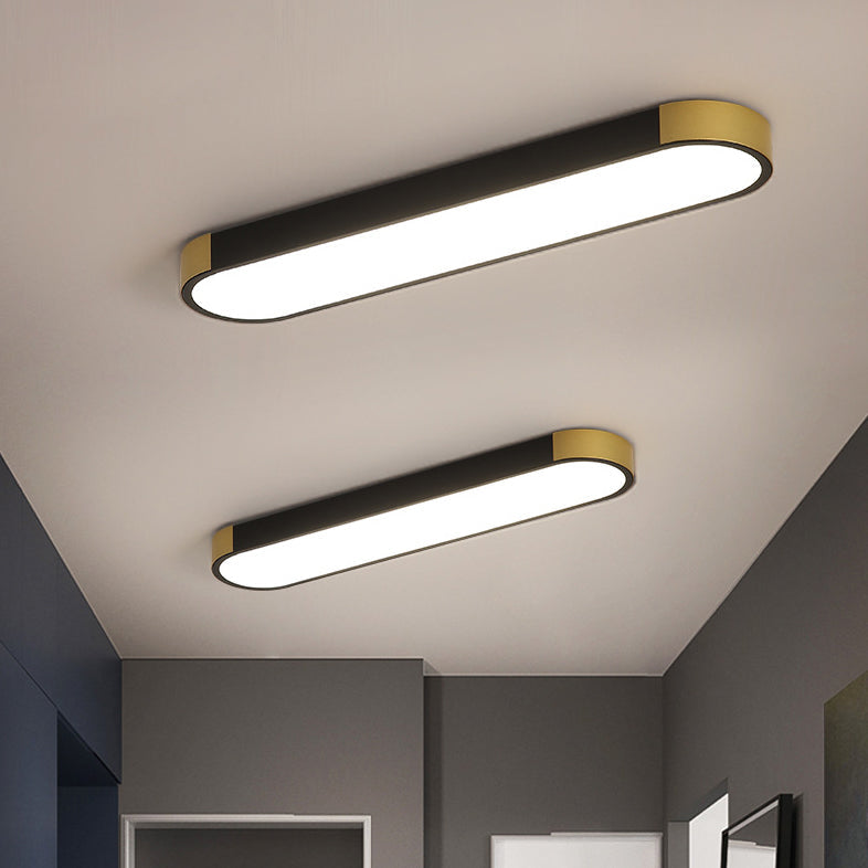 Modern Rectangular LED Ceiling Light - Minimalist Iron Flush Mount - Stylish Hallway Lighting - Image 2