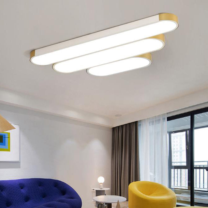 Modern Rectangular LED Ceiling Light - Minimalist Iron Flush Mount - Stylish Hallway Lighting - Image 3