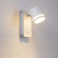 Modern Rotatable LED Wall Sconce - Minimalist Iron Adjustable Spotlight - 1-Light