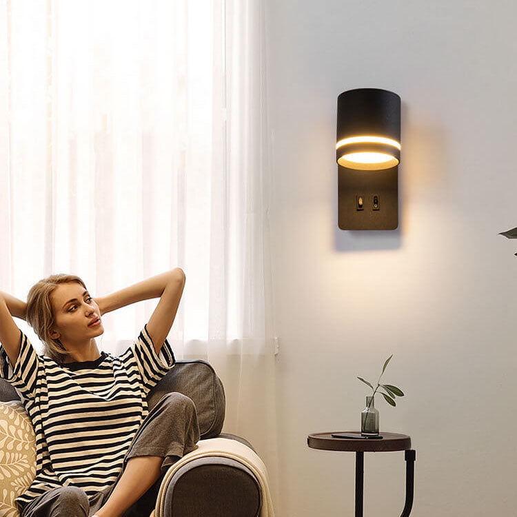 Modern Rotatable LED Wall Sconce - Minimalist Iron Adjustable Spotlight - 1-Light - Image 5
