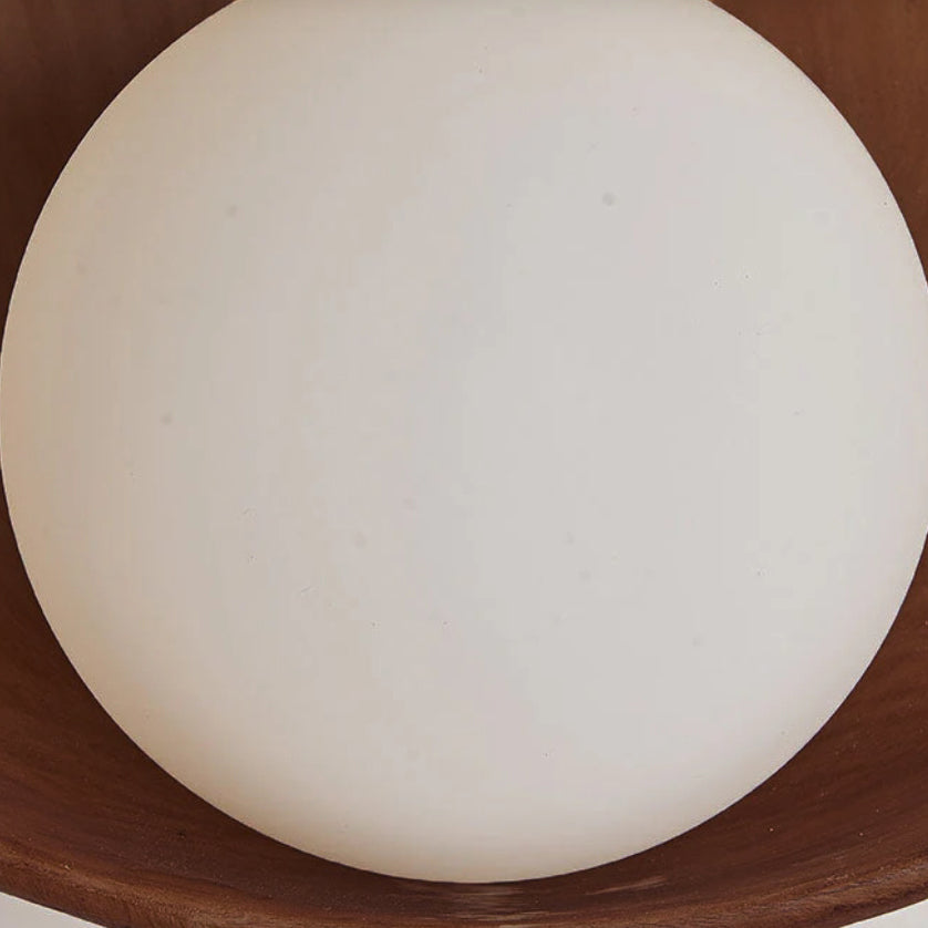 Modern Round Wall Lamp - Wood or Plaster - Minimalist Design - Image 4