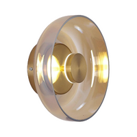 Modern Round Wall Sconce - Glass & Metal - LED Wall Light - Stylish Fixture