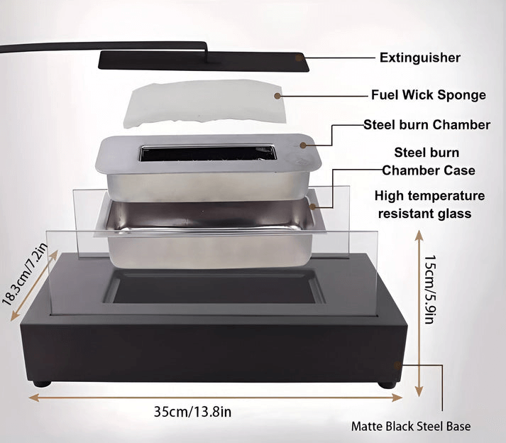 Modern Tabletop Bioethanol Fireplace