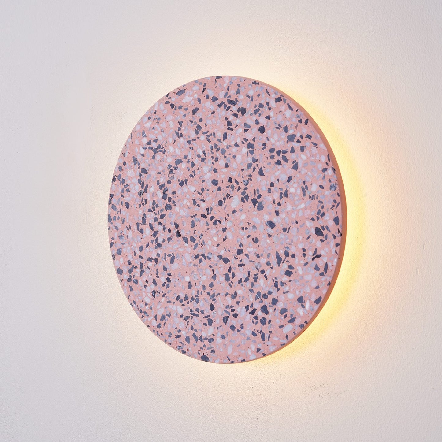 Modern Terrazzo Wall Sconce - Round LED Light - Stylish Interior Lighting - Image 2