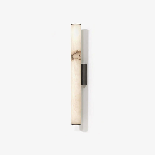 Modern Tube Wall Sconce - Alabaster Style Resin - LED Hardwired Wall Lamp - Image 1