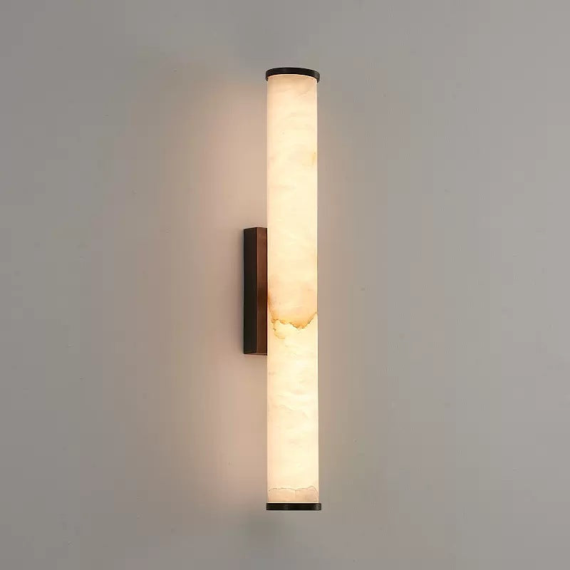 Modern Wall Sconce - Marble Finish - Copper Accent Lighting - Minimalist Style - Image 6