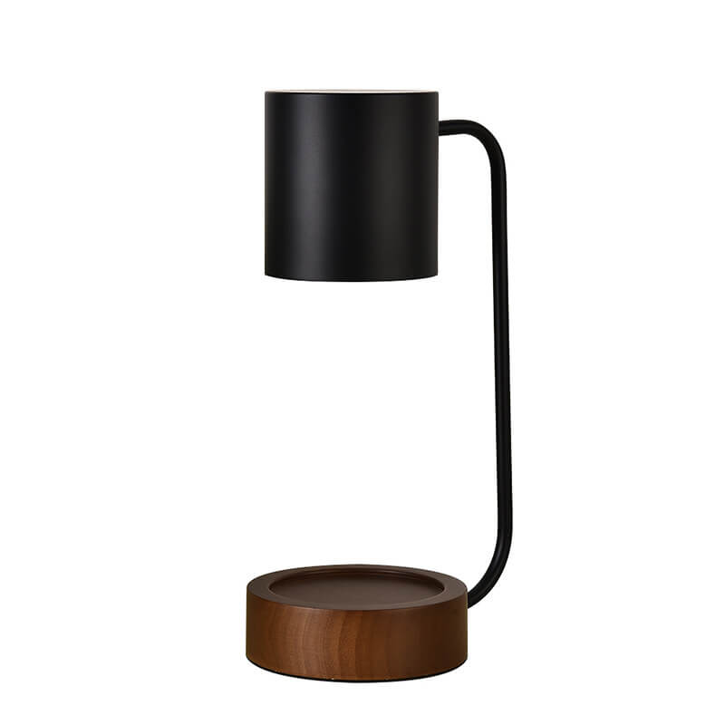 Modern Wood Table Lamp - Dimmable Wax Melting Warmer - Stylish Accent Lighting - Image 7