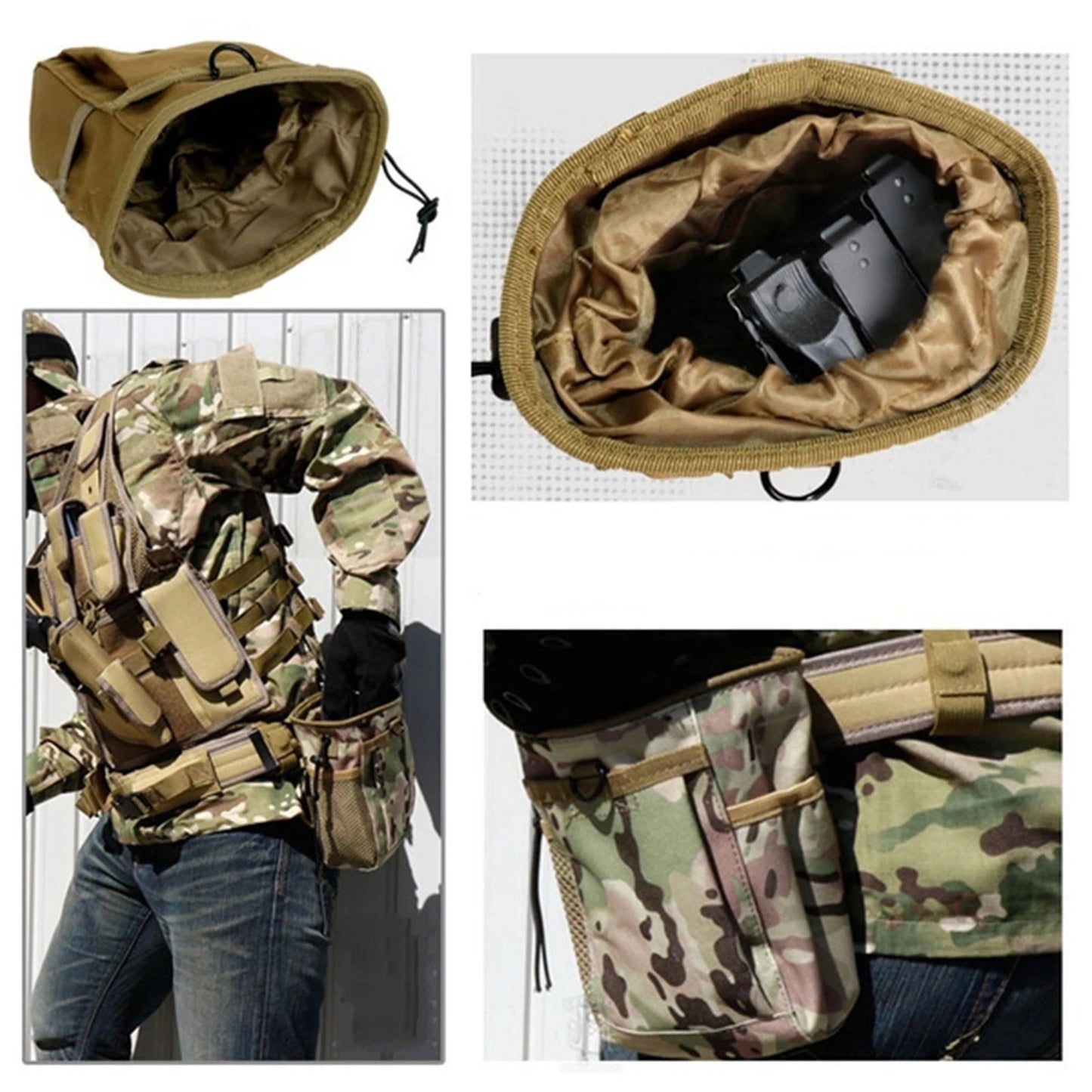 MOLLE Tactical Dump Pouch for Outdoor Utility & Gear Storage
