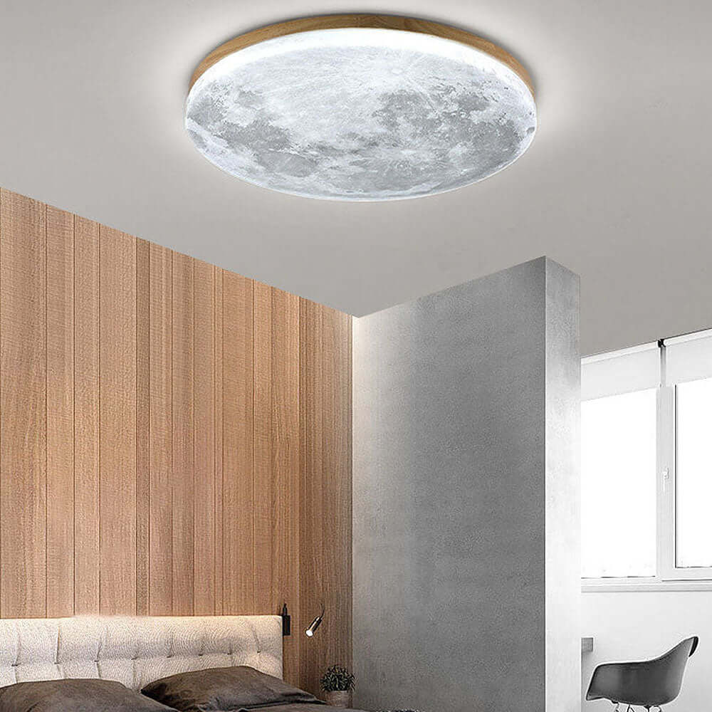 Moon-Shaped LED Ceiling Light - Modern Design