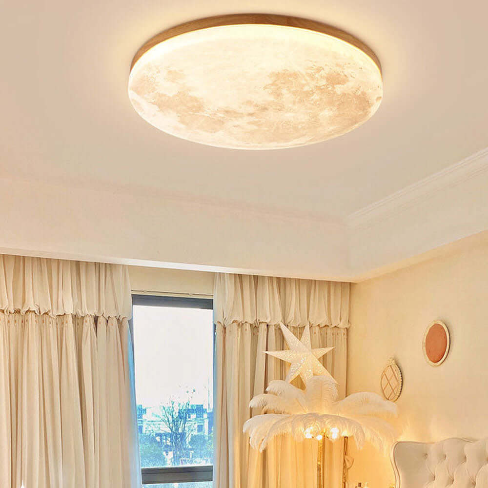Moon-Shaped LED Ceiling Light - Modern Design