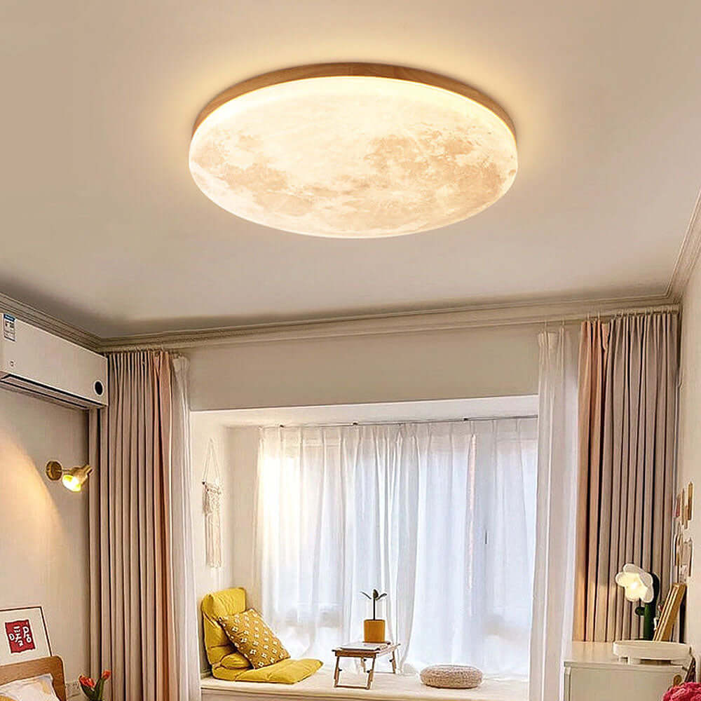 Moon-Shaped LED Ceiling Light - Modern Design