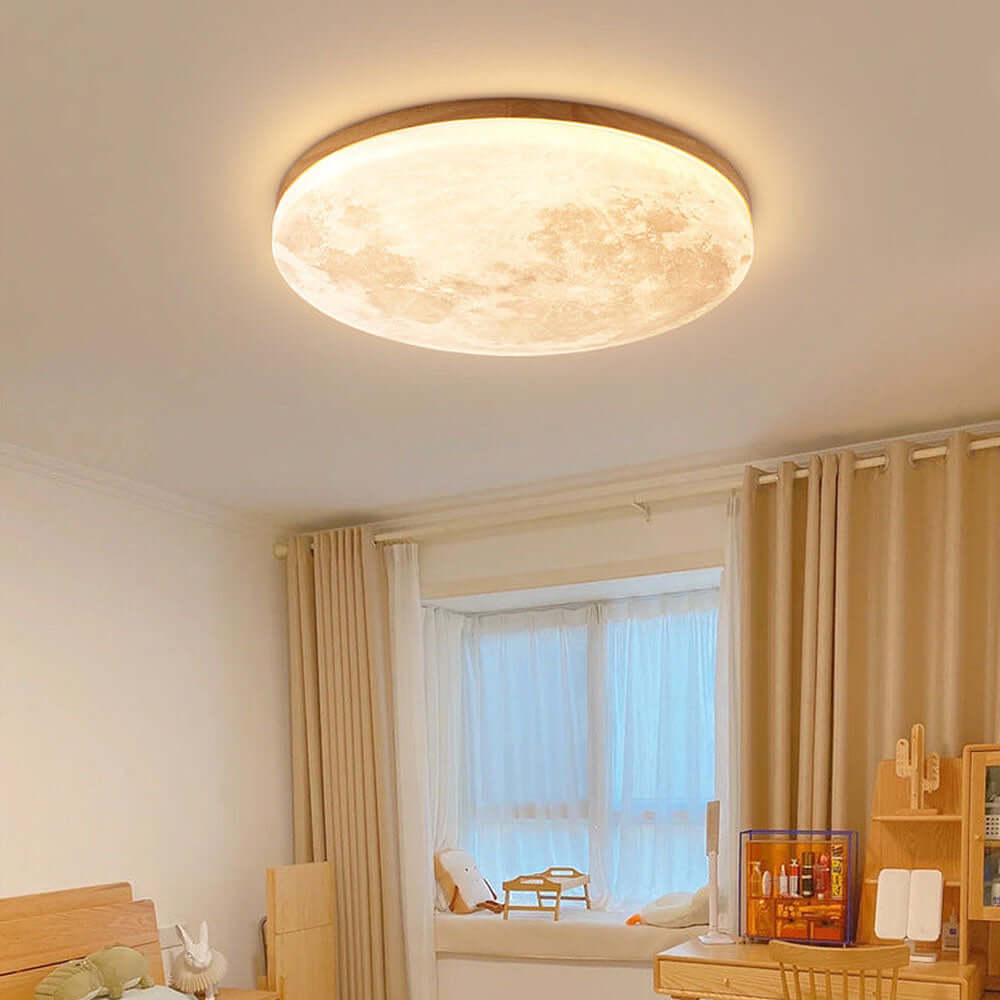 Moon-Shaped LED Ceiling Light - Modern Design