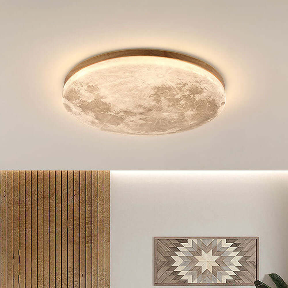 Moon-Shaped LED Ceiling Light - Modern Design