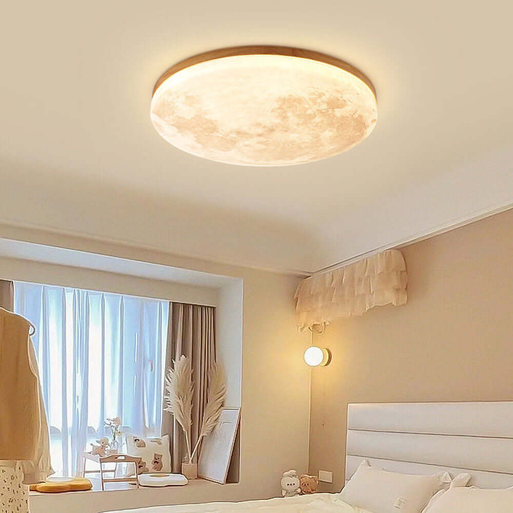 Moon-Shaped LED Ceiling Light - Modern Design