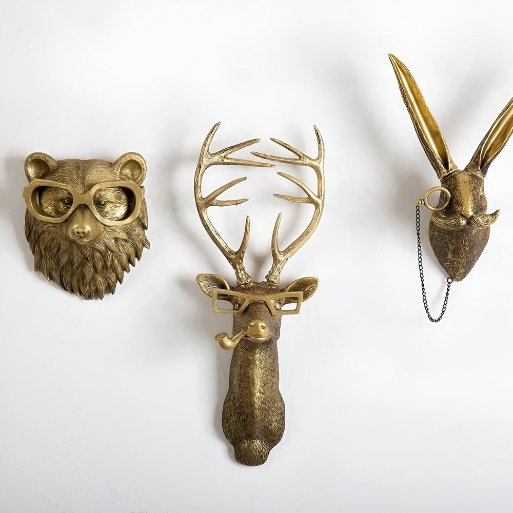 Mouse Head Wall Hook - Animal Head Wall Decor - Resin - Modern Home Decor - Image 2