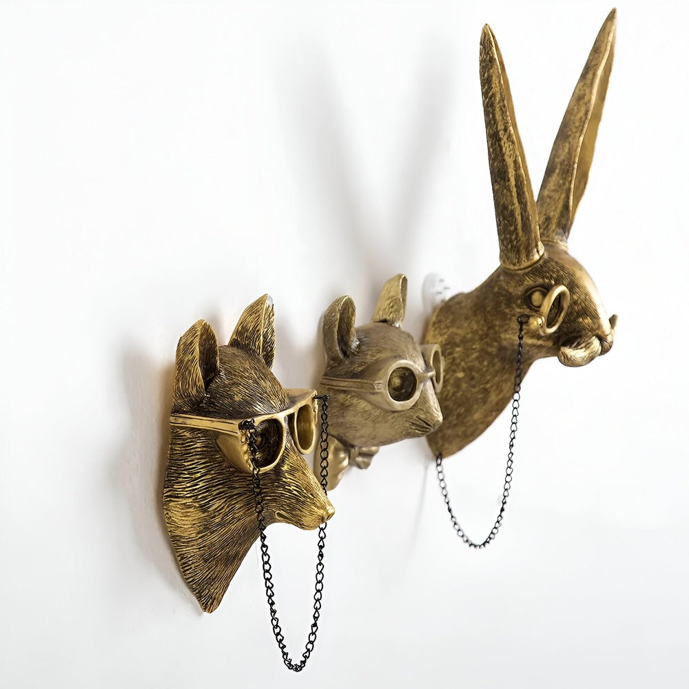 Mouse Head Wall Hook - Animal Head Wall Decor - Resin - Modern Home Decor - Image 3