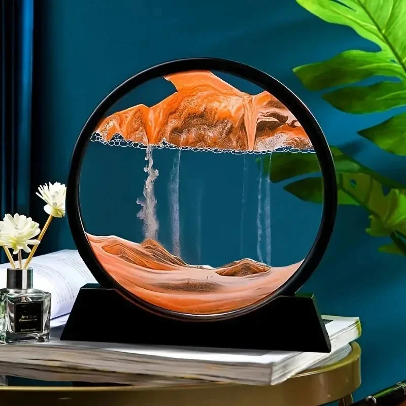 Moving Sand Art Picture Hourglass with Soothing Sandscapes
