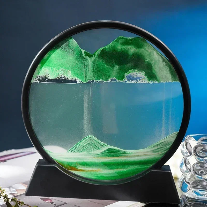 Moving Sand Art Picture Hourglass with Soothing Sandscapes