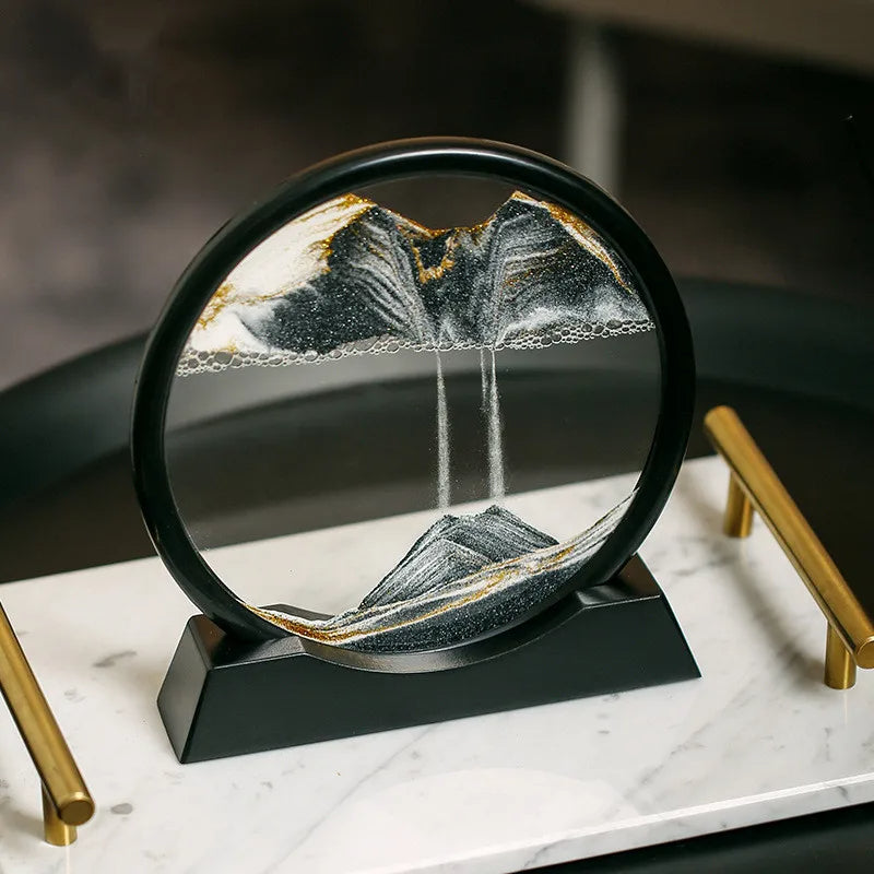 Moving Sand Art Picture Hourglass with Soothing Sandscapes