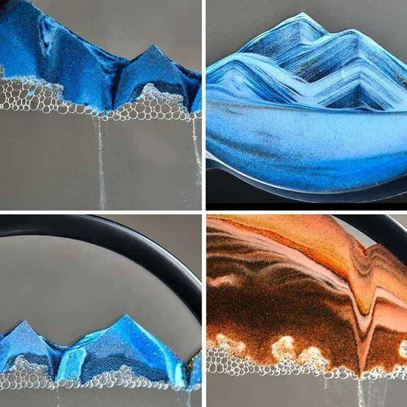 Moving Sand Art Picture Hourglass with Soothing Sandscapes
