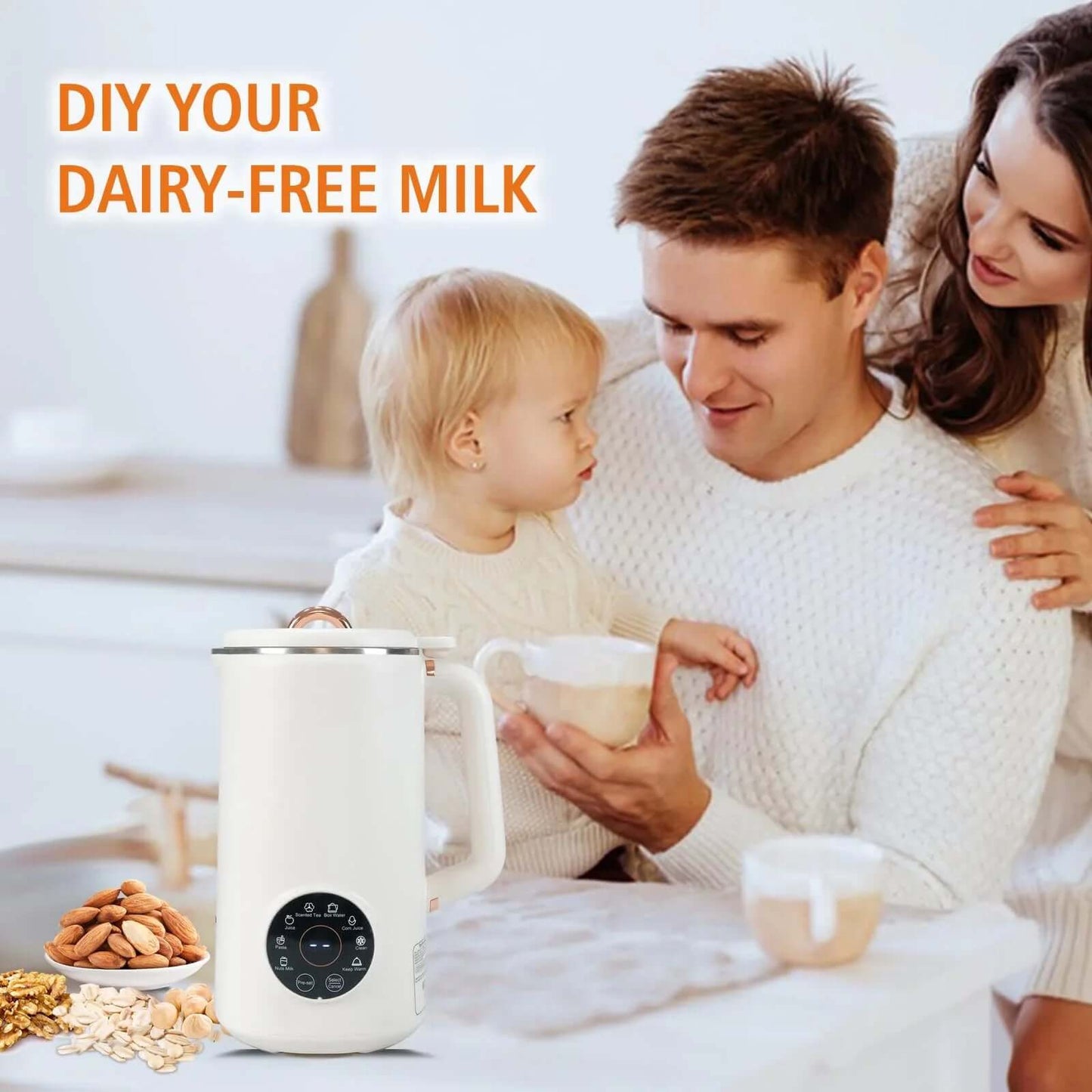 Multifunctional 8-in-1 Nut Milk Maker, 1000 ml