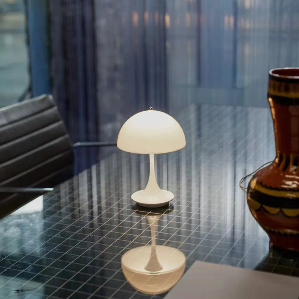 Mushroom Table Lamp - Wireless Rechargeable LED - Modern Bedside Light - Image 3