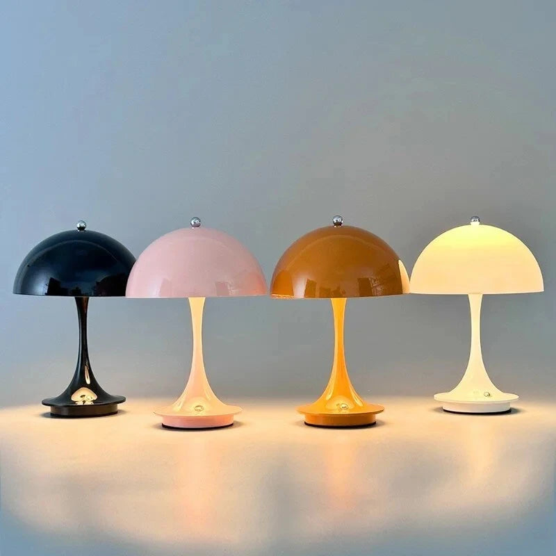 Mushroom Table Lamp - Wireless Rechargeable LED - Modern Bedside Light - Image 4