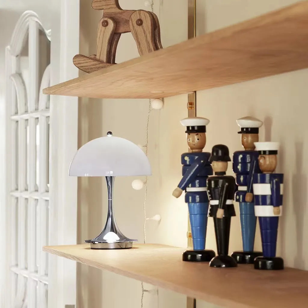 Mushroom Table Lamp - Wireless Rechargeable LED - Modern Bedside Light - Image 5