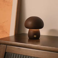 Mushroom Table Lamp - Wood LED Bedside Lamp - Modern Style