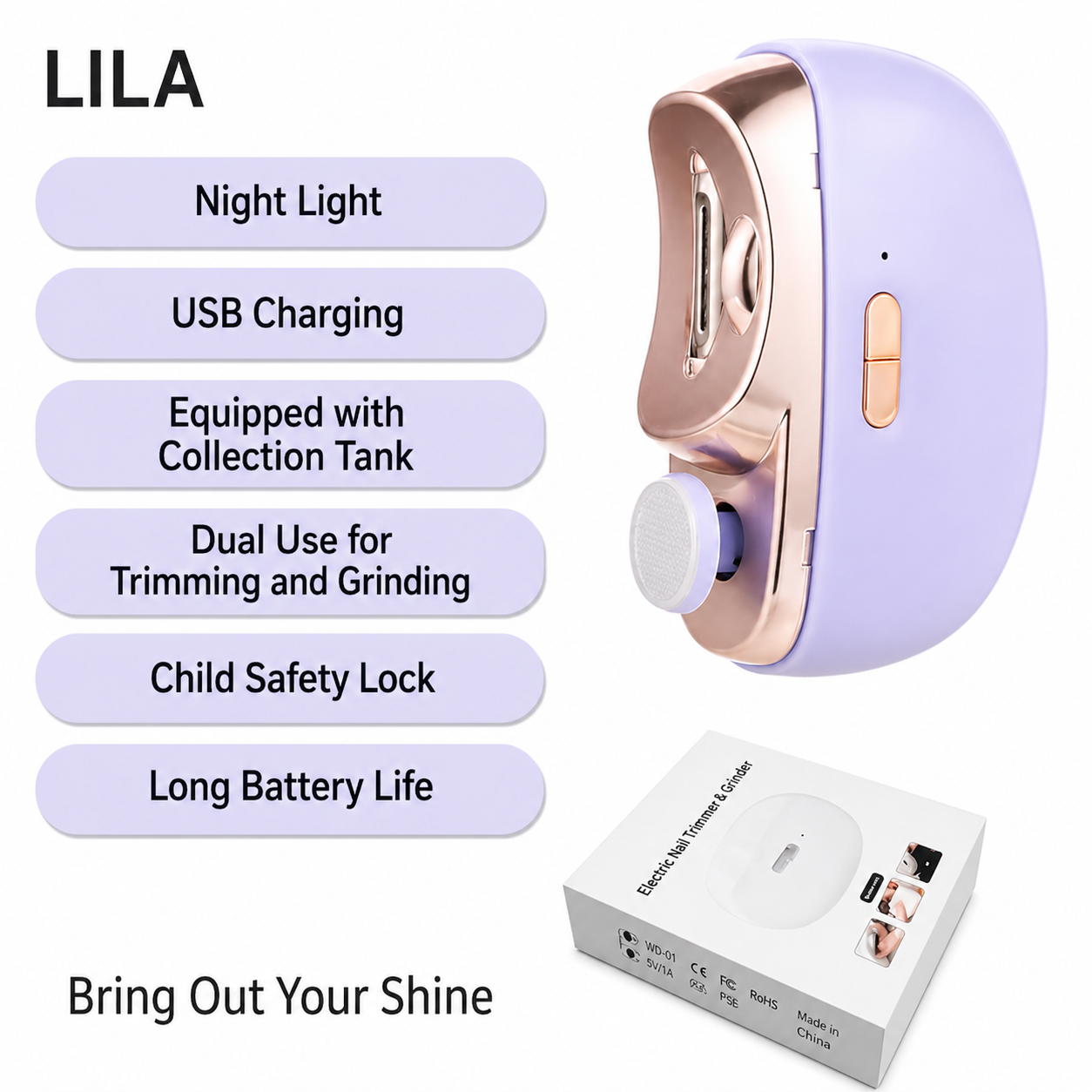 Nail Care | Nail Clippers | 3-in-1 Trimming Filing Buffing | NailEase