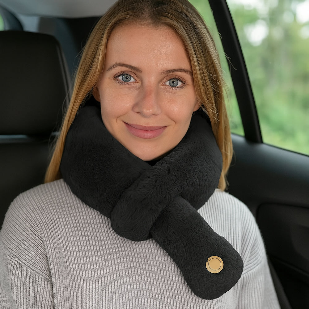 Neck Pillow with Built-In Massage - Perfect for Car Rides, Flights, Etc.