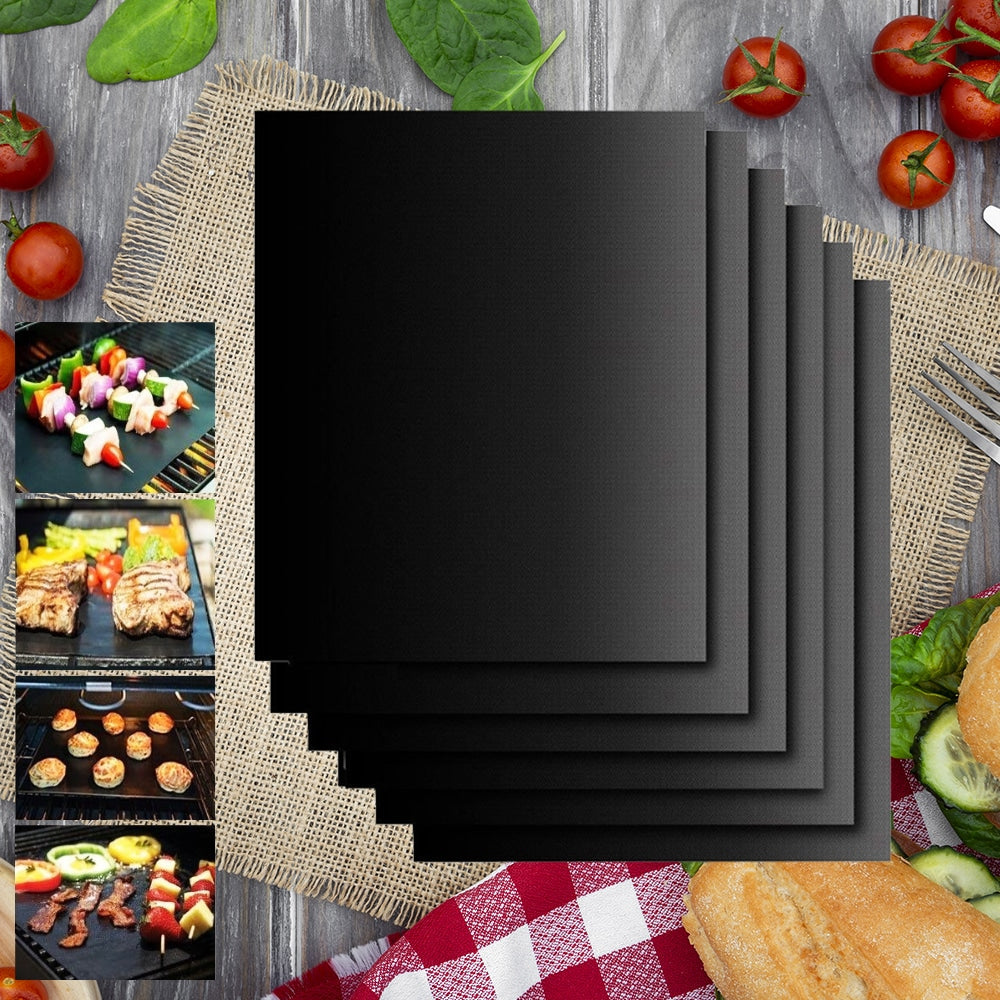 Non-Stick Teflon Grill and Frying Mats (Pack of 5)