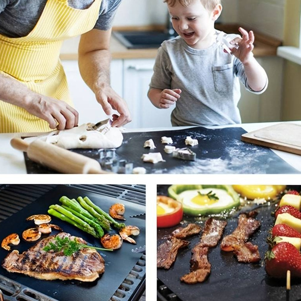 Non-Stick Teflon Grill and Frying Mats (Pack of 5)