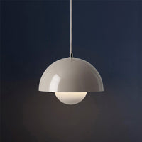 Nordic Pendant Light with Metal Dome Shade – Adjustable Pendant Light for Scandinavian Style Kitchen Lighting