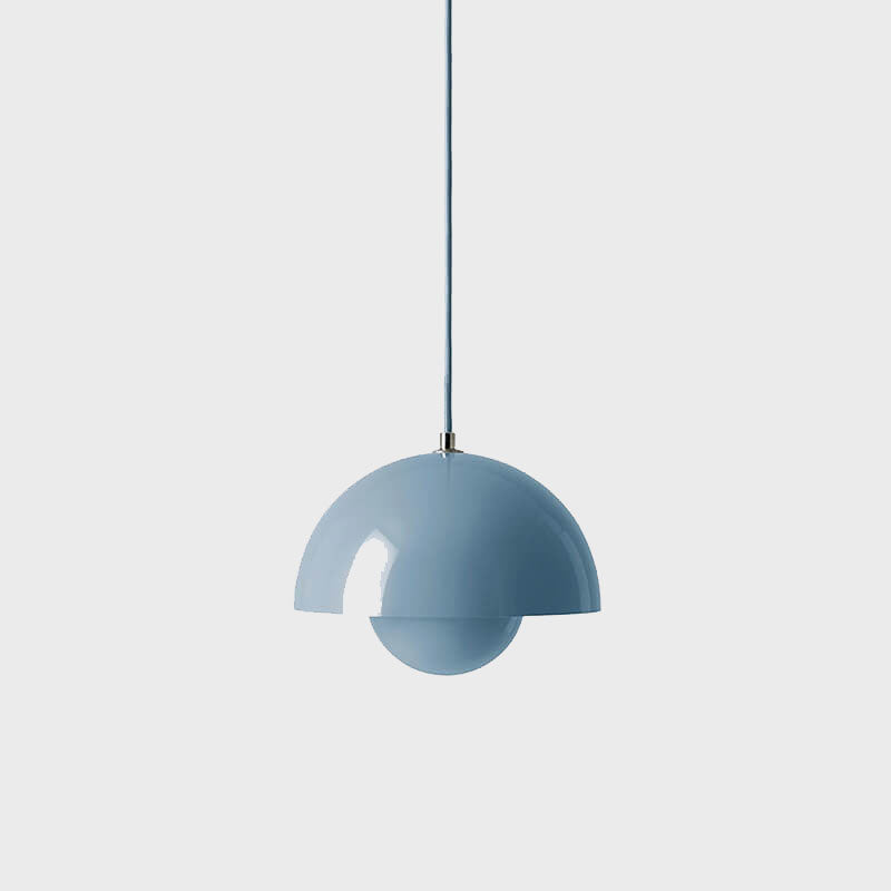 Nordic Pendant Light with Metal Dome Shade – Adjustable Pendant Light for Scandinavian Style Kitchen Lighting