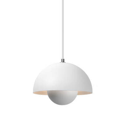 Nordic Pendant Light with Metal Dome Shade – Adjustable Pendant Light for Scandinavian Style Kitchen Lighting