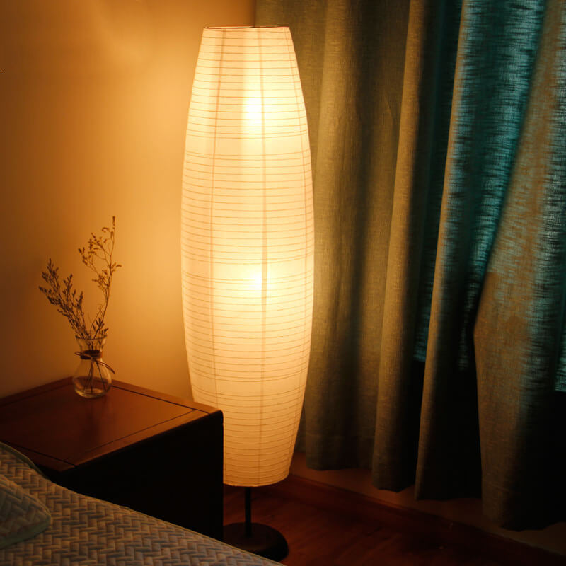 Nordic Style Rice Paper Floor Lamp - Column Design - 2-Light - Modern Lighting - Image 2