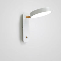 Nordic Style Wall Light with Rubberwood Accent - LED Reading Light with Switch