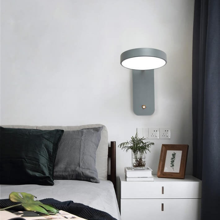 Nordic Style Wall Light with Rubberwood Accent - LED Reading Light with Switch - Image 2