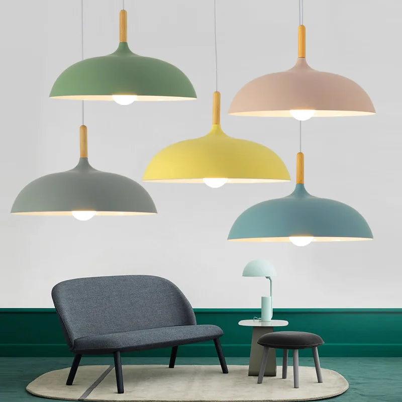 NordicOak Loft LED Oak Pendant Light – Scandinavian Design