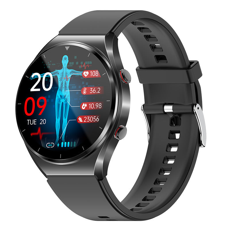 One-Click Blood Sugar Blood Glucose Blood Pressure ECG HRV Heart Rate Monitor Health Smart Watch