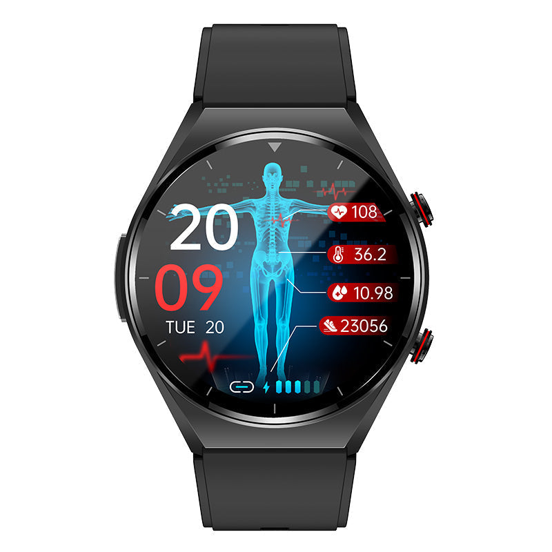 One-Click Blood Sugar Blood Glucose Blood Pressure ECG HRV Heart Rate Monitor Health Smart Watch