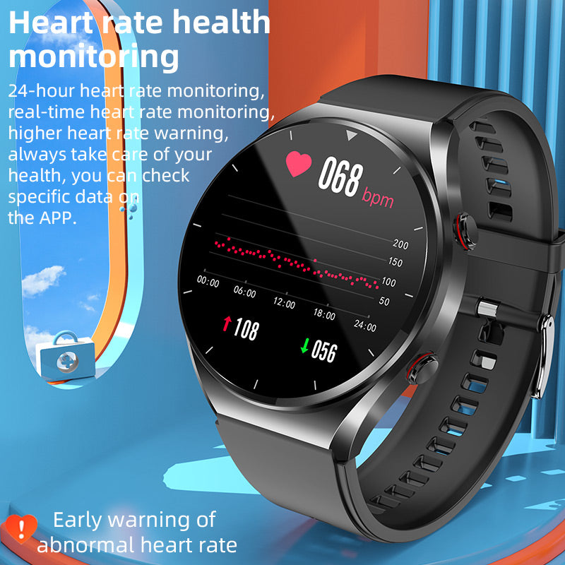 One-Click Blood Sugar Blood Glucose Blood Pressure ECG HRV Heart Rate Monitor Health Smart Watch