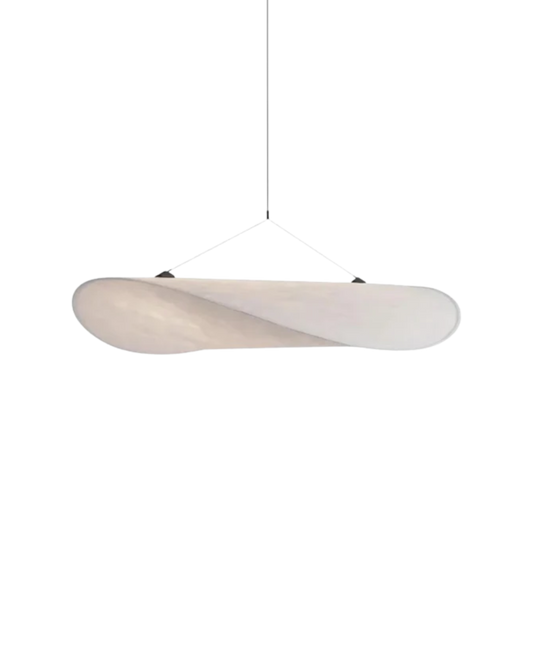 Organic Cotton Pendant Light - Japandi Style - Minimalist Hanging Lamp - Image 1