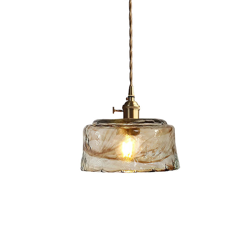 Organic Glass Pendant Light - Brass Accents - Modern Ambient Lighting - Image 6