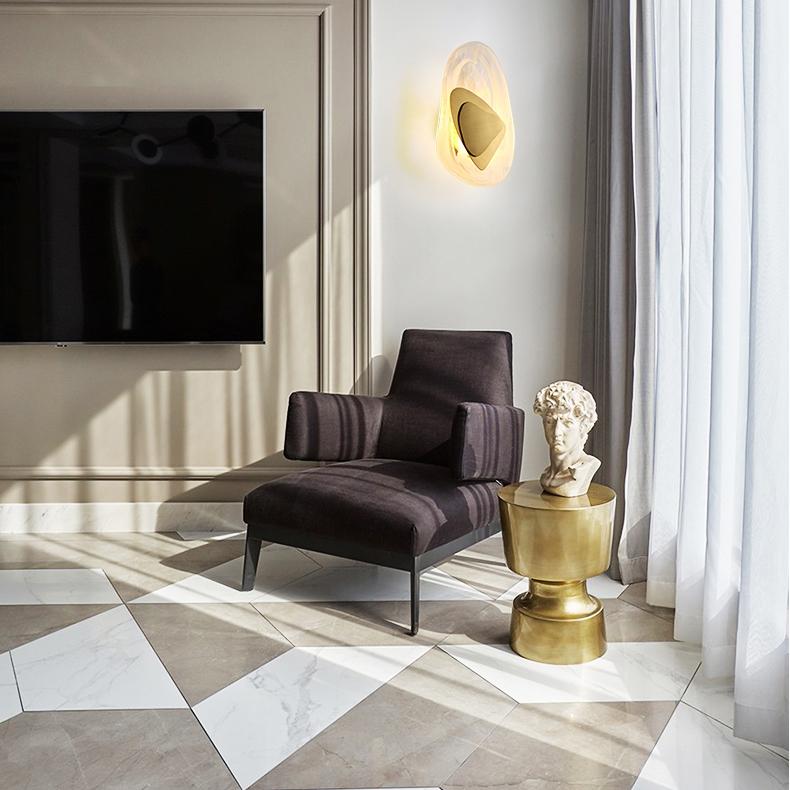 Organic Glass Wall Sconce - Nordic Style Modern Lighting Fixture - Image 2